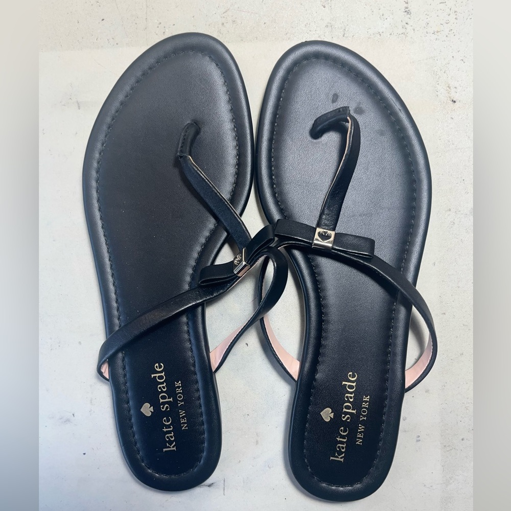 KateSpade ♠️ Black Flip Flops